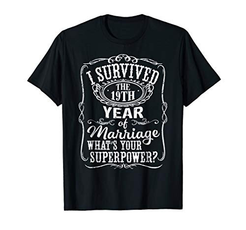 Anniversary Gift 19th - 19 years Wedding Marriage T-Shirt