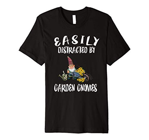 Easily Distracted By Garden Gnomes Animal Premium T-Shirt