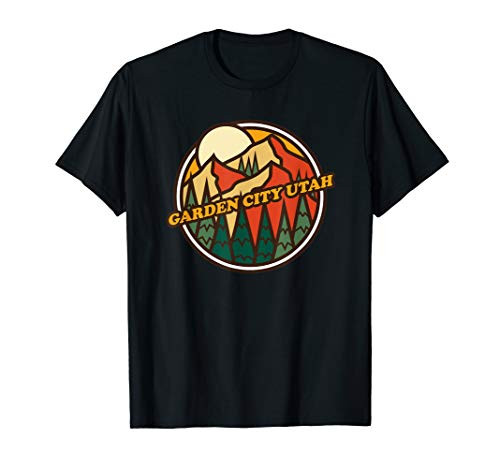 Vintage Garden City  Utah Mountain Hiking Souvenir Print T-Shirt