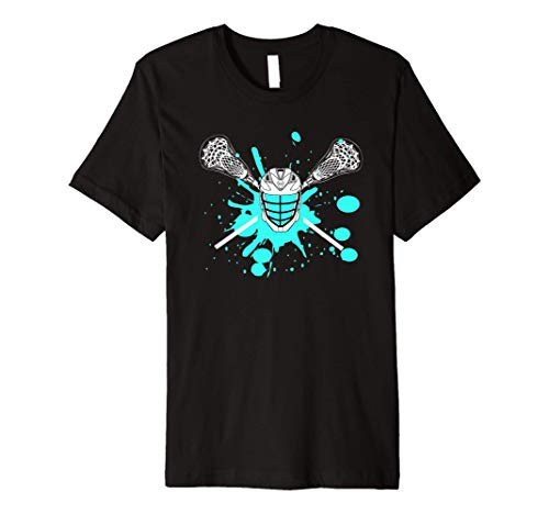 Lacrosse Paint Splatter Great Gift for Teen LAX Player Premium T-Shirt