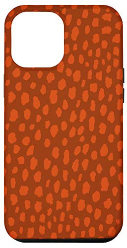 iPhone 12 Pro Max Burnt Orange Polka Dot Spots Dalmatian Pattern Case