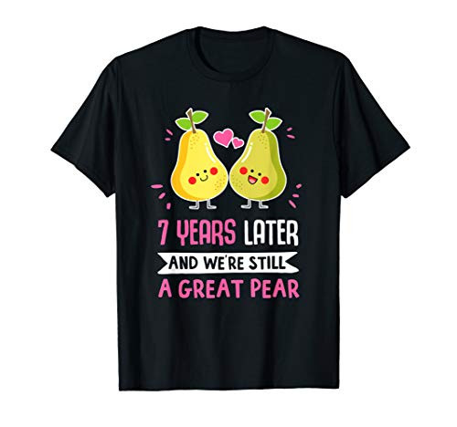 7 Years Anniversary 7th Year Anniversary Gift Idea for Her T-Shirt