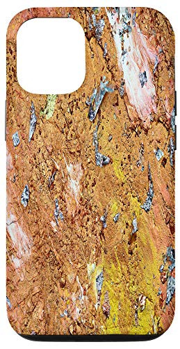 iPhone 12 12 Pro Brown Yellow Watercolor Paint Case