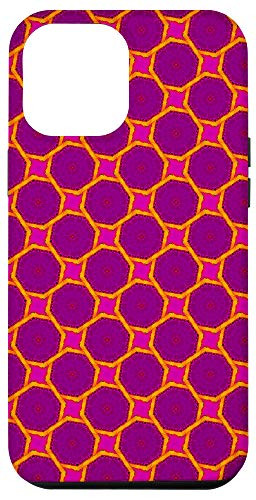 iPhone 12 Pro Max Case psychedelic trippy purple orange pattern phone Case