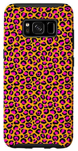 Galaxy S8 Case leopard fur pink orange colorful safari pattern phone Case