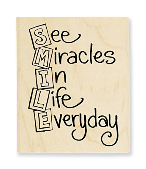 STAMPENDOUS Wood Stamp, Smile Acronym STAMPENDOUS Wood Stamp, Smile Acronym