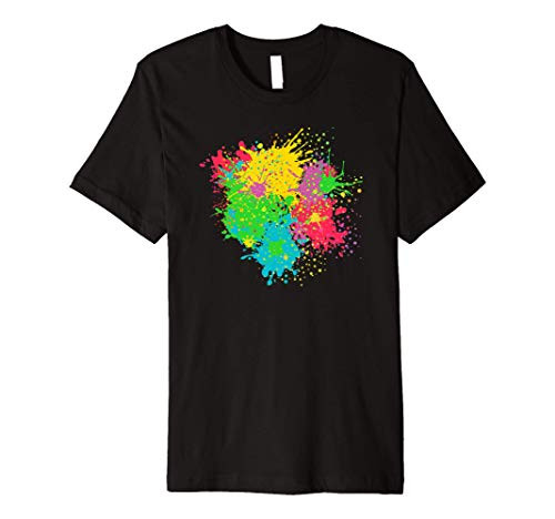 Paint splashes  splatter  abstract colourful design Premium T-Shirt