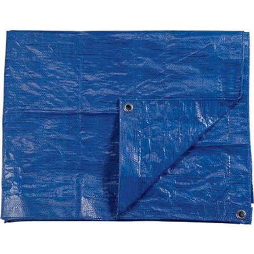 Roughneck 2.3-Oz. Medium-Duty Poly Tarp - Blue  10ft. x 12ft.