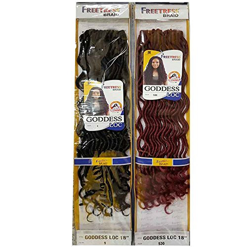 FreeTress Goddess Loc 18" Synthetic Crochet Braiding Hair  1B