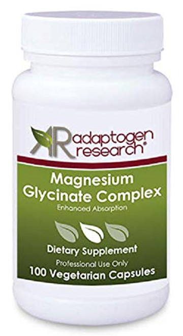 Magnesium Glycinate Complex 100 mg Magnesium bisglycinate chelate Magnesium oxide Enhanced Absorption 100 Vegetarian caps by Adaptogen Research Pharmaceutical Grade Supplements Magnesium Glycinate Complex 100 mg Magnesium bisglycinate chelate Magnesium oxide Enhanced Absorption 100 Vegetarian caps by Adaptogen Research Pharmaceutical Grade Supplements