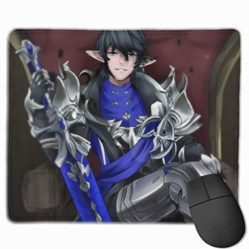 Final Fantasy XIV - Ser Aymeric Non-Slop Rubber Mousepad Gaming Mouse Pad with Stitched Edge 11.8"X9.8"