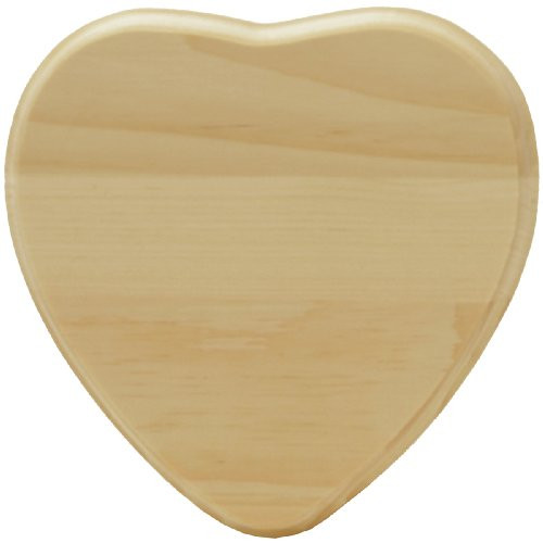 Walnut Hollow Pine Heart Plaque  6.75 by 6.75 by 0.63-Inch