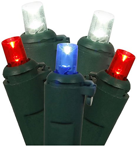 Vickerman Single Mold Wide Angle LED Christmas Set String-Lights  70Lt  Red