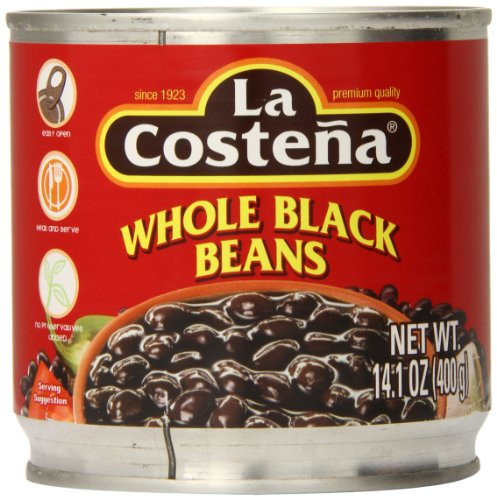 La Costena Whole Black Beans  14.1 Ounce  Pack of 12