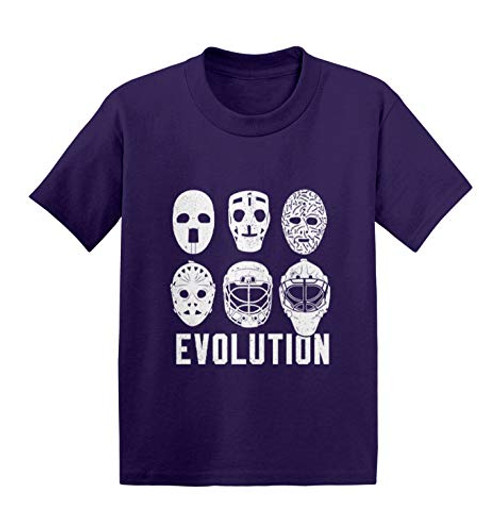 Evolution of Hockey Mask - Goalie Infant Toddler Cotton Jersey T-Shirt  Purple  2T Evolution of Hockey Mask - Goalie Infant Toddler Cotton Jersey T-Shirt  Purple  2T