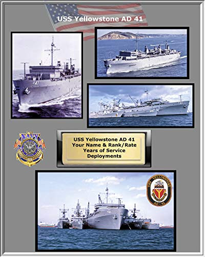 USS Yellowstone AD 41. Custom Personalized Photo. US Navy Ships  Destroyer Tender