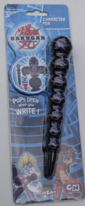Bakugan Battle Brawlers 3-D Character Pens  Bakugan Character Pen Black Purple