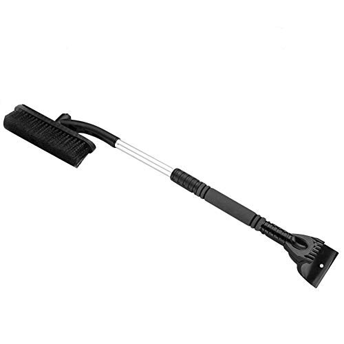 Car Snow Brush  Snow Shovel  Ice Scraper for Car Windshield with Foam and Extendable Handle  Rotatable Brush Head  Removable Snow Removal Auto Accessories for Car  SUV  Truck  Black