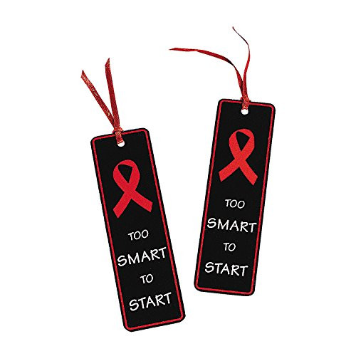 Fun Express Red Ribbon Week Drug Free Bookmarks with Ribbon Bulk Set of 48 Fun Express Red Ribbon Week Drug Free Bookmarks with Ribbon Bulk Set of 48