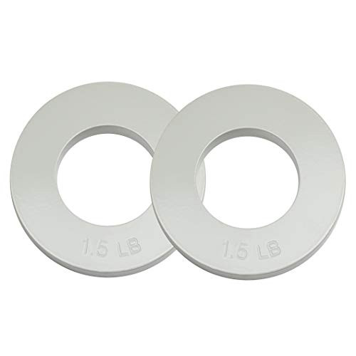 Logest Fractional Olympic Plates Set of 2 Plates - 1 LB 1.25 LB 1.5 LB  Choose Set  Fractional Weight Plates Designed for Olympic Barbells for Strength Training and Micro Plates Weight Plates  1.5