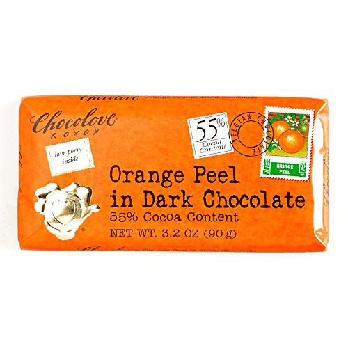 Chocolove Orange Peel in Dark Chocolate 3.2 oz each  6 Items Per Order