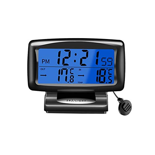 DONGKER Car Temperature Dashboard Clock  Car Digital Clock Alarm Thermometer LED Clocks with Backlight for Outdoor  Travel  Indoor and Outdoor Inspection