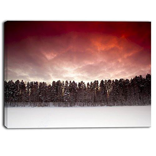 Design Art Sunset Over Frozen Lake Landscape Photography Canvas Print Design Art Sunset Over Frozen Lake Landscape Photography Canvas Print