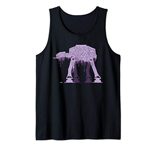 Star Wars AT-AT Walker Dripping Paint Grime Purple Tank Top