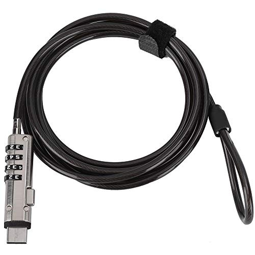 Tangxi Laptop Cable Locks Combination Cable Lock 4 Digital Password Security Anti-Theft Lock for USB Devices Equipment Notebook Computer