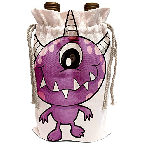 3dRose Cute Purple People Eater Monster Cartoon Character-Wine Bag 13.5 by 8.5-inch Beige 3dRose Cute Purple People Eater Monster Cartoon Character-Wine Bag 13.5 by 8.5-inch Beige