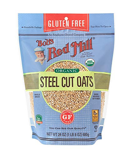 Bob's Red Mill Gluten Free Organic Steel Cut Oats  24 Ounce  Pack of 2