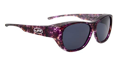 JP BY JONATHAN PAUL FITOVERS SUNGLASSES IN ALLARA GRAPE - POLARVUE GREY LENS