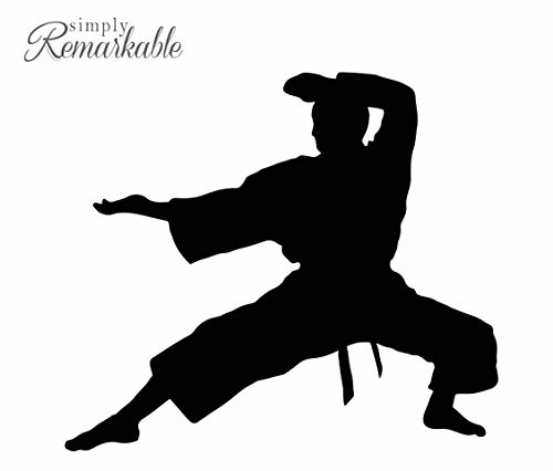Vinyl Decal Sticker for Computer Wall Car Mac Macbook and More Sports Sticker - Karate Decal - Size 5.2 x 4.6 inches