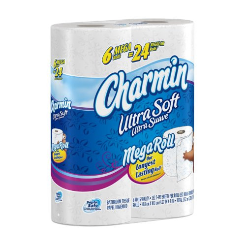 Charmin Ultra Soft Toilet Paper 6 Mega Rolls   24 Regular Rolls
