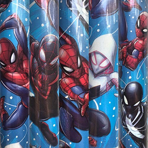 1 Roll Spider-Man  Into The Spider-Verse Christmas Gift Wrapping Paper 70 sq ft