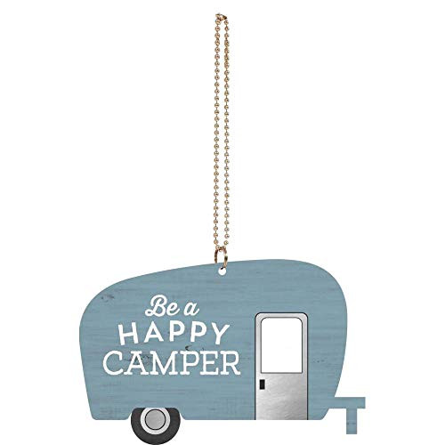 P. Graham Dunn Be A Happy Camper Blue 5 x 3 Wood Decorative Hanging Car Charm Ornament