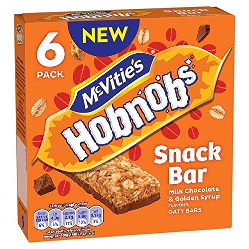 McVitie's Hobnobs Snack Bar Golden Syrup - 6 per pack - 180g  2.38lbs