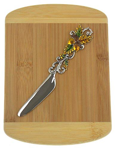 Acorn Cheese Spreader Bundled with Bamboo Cheese Board
