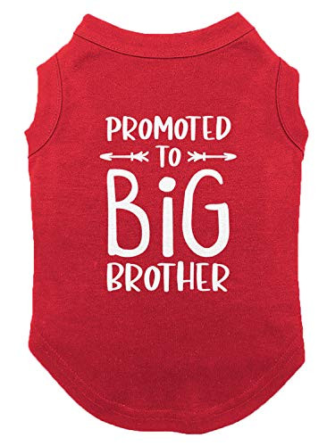 Haase Unlimited Promoted to Big Brother - Dog Shirt  Red  X-Large