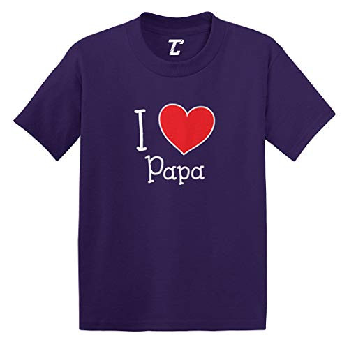 I Love My Papa - Heart Cute Infant Toddler Cotton Jersey T-Shirt  Purple  12 Months I Love My Papa - Heart Cute Infant Toddler Cotton Jersey T-Shirt  Purple  12 Months