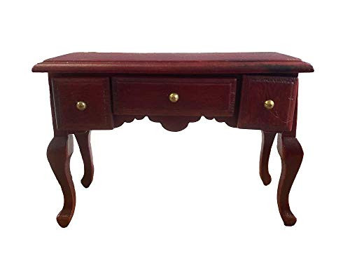 Melody Jane Dolls Houses Mahogany Writing Desk Secretary Table Miniature 1 12 Study Furniture