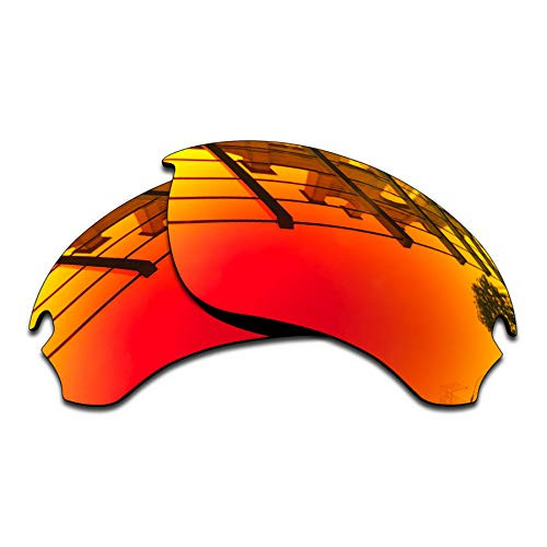 SEEABLE Premium Polarized Mirror Replacement Lenses for Oakley Flak Draft OO9364 Sunglasses - Fire Orange Mirror