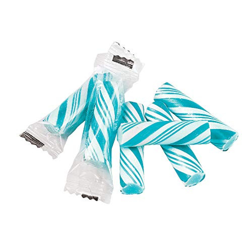 Mini Candy Canes  113 individually wrapped sticks  Christmas and Party Candies  Blue