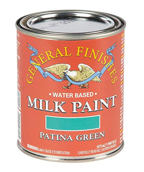 General Finishes Water Based Milk Paint  1 Pint  Patina Green