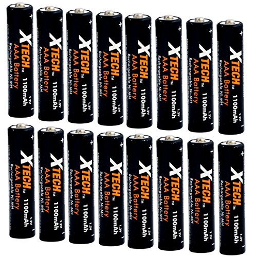 Xtech AAA Ultra High-Capacity 1100mah Ni-MH Rechargeable Batteries 16 Pack Xtech AAA Ultra High-Capacity 1100mah Ni-MH Rechargeable Batteries 16 Pack