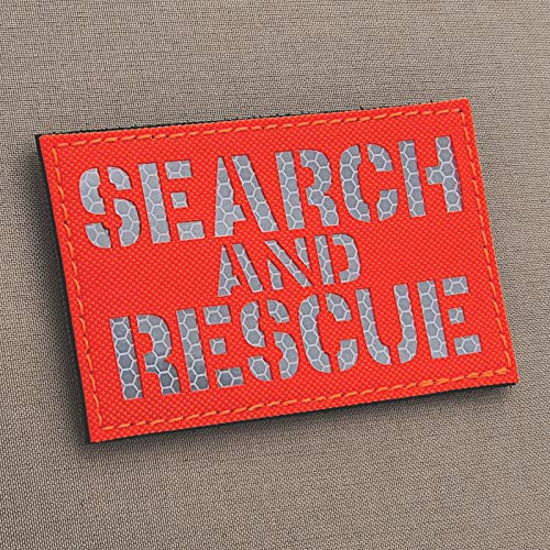 Tactical Freaky Jumbo 3x5 Search and Rescue Reflective SAR Hi Viz Blaze Orange Patch