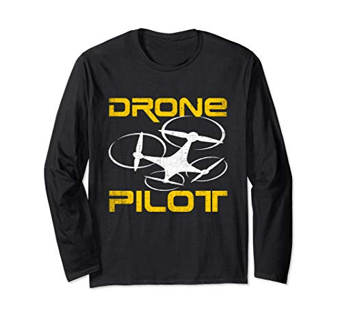 Drone Pilot Quadcopter RC Remote Control Quad Long Sleeve T-Shirt