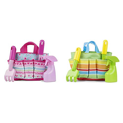 Melissa  and  Doug Sunny Patch Pretty Petals Gardening Tote Set with Tools  and  Giddy Buggy Gardening Tote Set