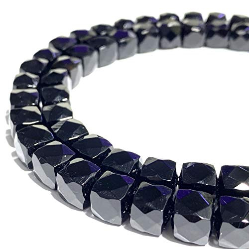 ABCgems Brazilian Blackest-Black Onyx Gorgeous Luster- Mohs Hardness 7 8mm Faceted Cube Natural Semi-Precious Gemstone Healing Energy Beads ABCgems Brazilian Blackest-Black Onyx Gorgeous Luster- Mohs Hardness 7 8mm Faceted Cube Natural Semi-Precious Gemstone Healing Energy Beads