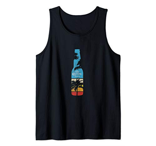 Corona Palm Tree Outline Corona Logo Tank Top